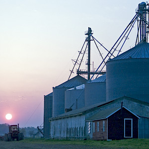 Grain silos near Cambridge, MD. (Photo courtesy of Adrian Jones, IAN).