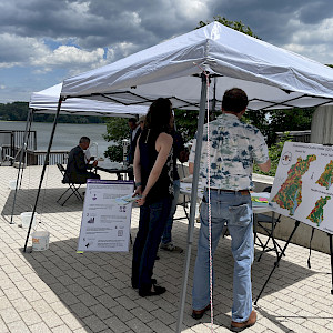 UMCES scientists and visiting scholars engage with local stakeholders in Woodbridge, VA. (Photo courtesy of Lili Badri, IAN).